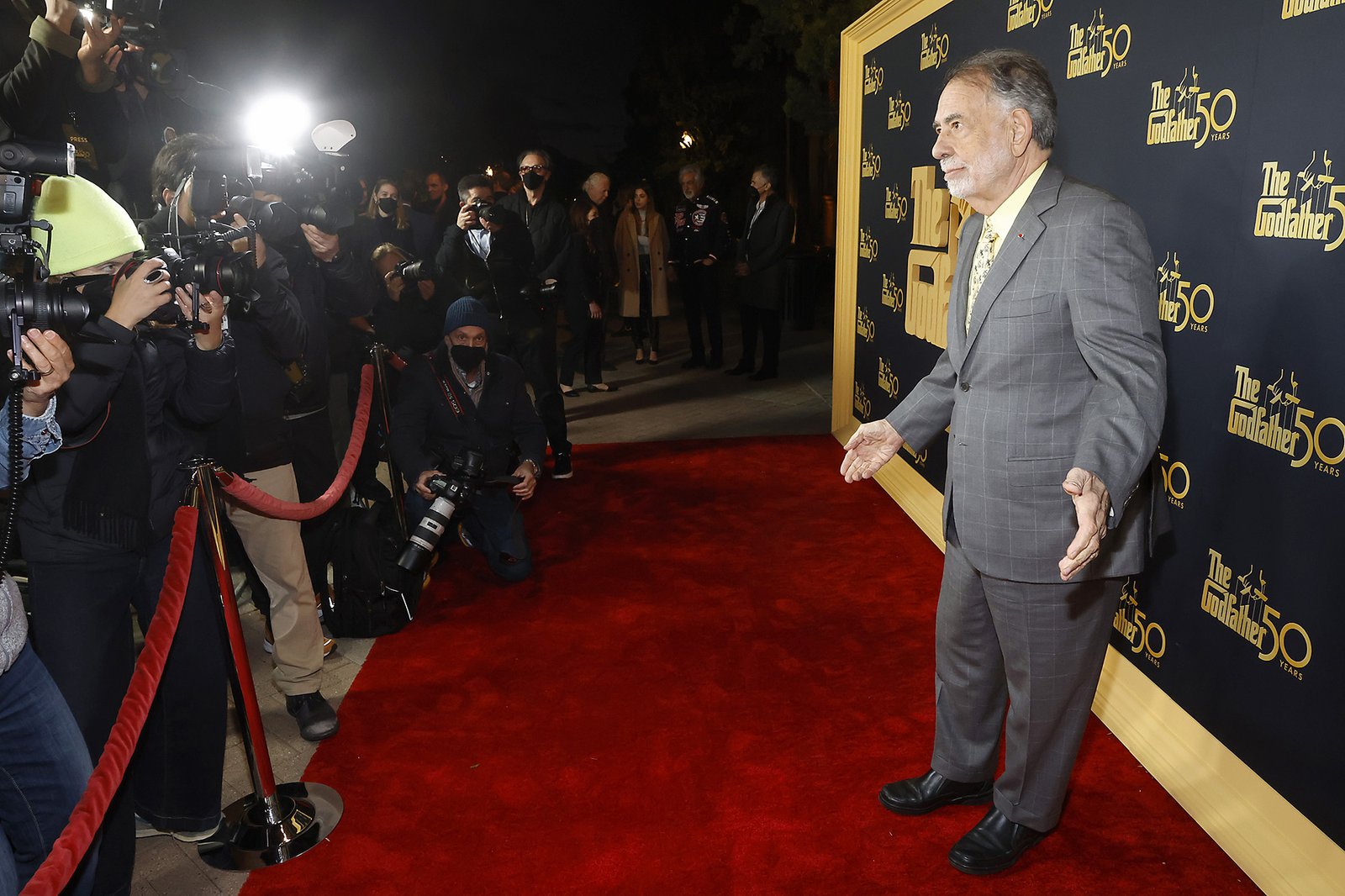 On February 22, Coppola will attend the 50th anniversary of the film "The Godfather." Paramount Pictures/Getty Images