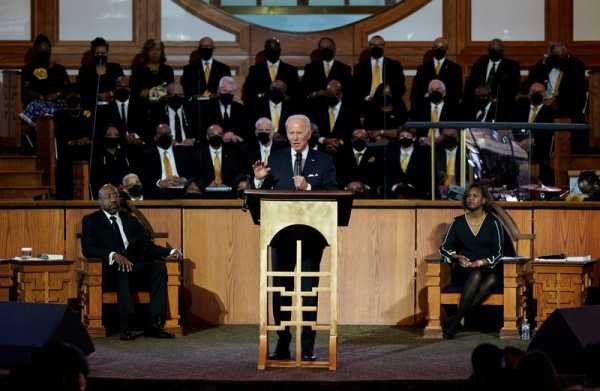 In tribute to rights leader King, Biden invokes ‘battle for the soul of this nation’