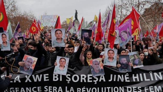Kurds, anti-racism groups rally in Paris after 3 killed in cultural centre shooting
