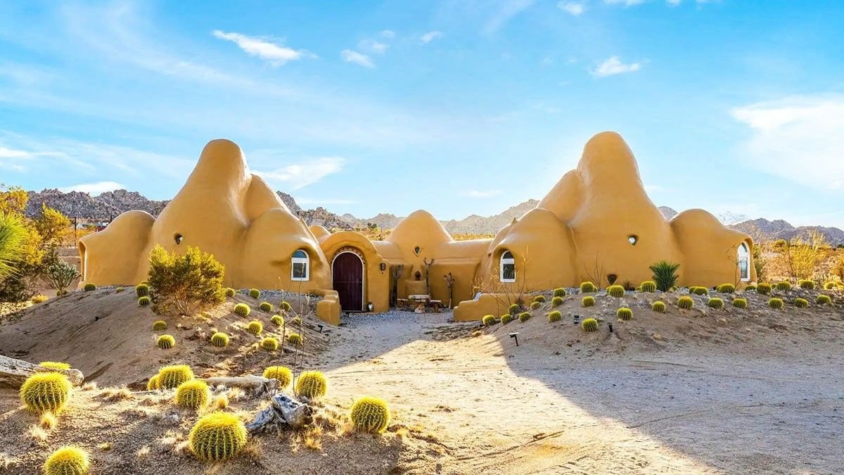 Does Fred Flintstone Live Here? Desert Dome Dwelling Dots Joshua Tree Landscape
